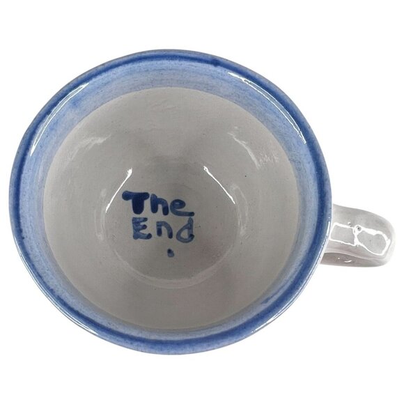 M A Hadley Pottery Farmers Wife Cup THE END Coffee Mug Signed Farm Country Scene - Picture 5 of 7